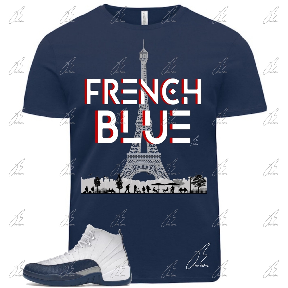 Jordan 12 French Blue Matching Shirt, Unisex Graphic Tee, Best Gift,Sneaker